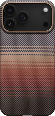 Pitaka Ultra-Slim Case PitaTap aramidový kryt s krytkou tlačítka Camera Control a MagSafe pro Apple iPhone 17 Pro Max hnědý