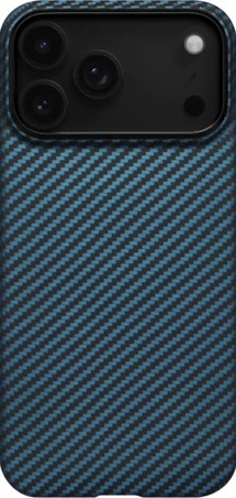 Pitaka Ultra-Slim Case PitaTap aramidový kryt s krytkou tlačítka Camera Control a MagSafe pro Apple iPhone 17 Pro Max modrý / černý