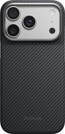 Pitaka Edge aramidový zadní kryt s krytkou tlačítka Camera Control pro Apple iPhone 18 Pro/17 Pro černý