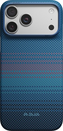 Pitaka Edge aramidový zadní kryt s krytkou tlačítka Camera Control pro Apple iPhone 18 Pro Max/17 Pro Max modrý