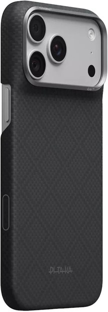 Pitaka Edge Argyle aramidový zadní kryt s krytkou tlačítka Camera Control pro Apple iPhone 18 Pro Max/17 Pro Max černý