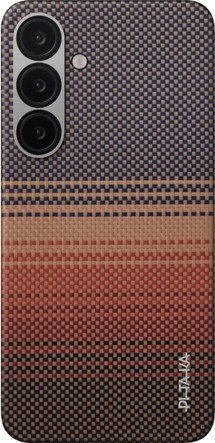 Pitaka Tactile Woven Case aramidový kryt s podporou MagSafe pro Samsung Galaxy S25+ hnědý