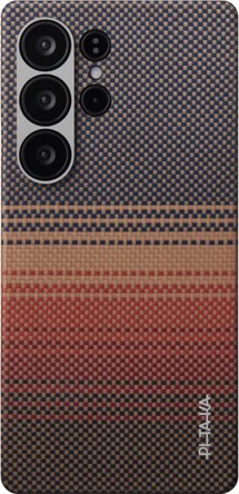 Pitaka Tactile Woven Case aramidový kryt s podporou MagSafe pro Samsung Galaxy S25 Ultra hnědý