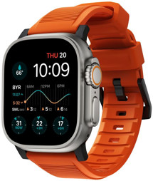 Nomad Rugged Strap gumový řemínek pro Apple Watch 42 / 44 / 45 / 49mm oranžový