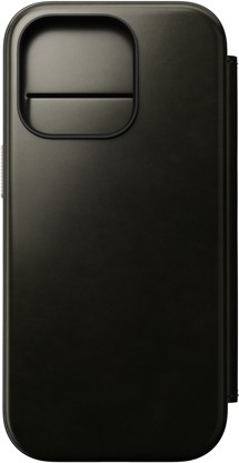 Nomad Modern Leather Folio kožené flipové pouzdro pro Apple iPhone 16 Pro tmavě zelené