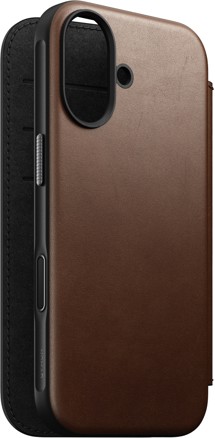 Nomad Modern Leather Folio kožené flipové pouzdro pro Apple iPhone 17 hnědé