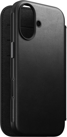 Nomad Modern Leather Folio kožené flipové pouzdro pro Apple iPhone 17 černé