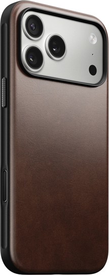 Nomad Modern Leather kožený zadní kryt pro Apple iPhone 17 Pro Max rustikální hnědý