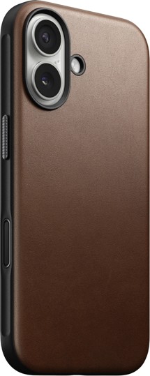 Nomad Modern Leather kožený zadní kryt pro Apple iPhone 17 hnědý