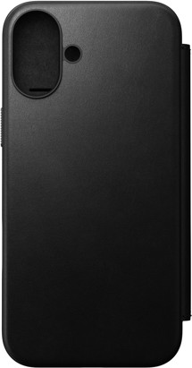 Nomad Modern Leather Folio kožené flipové pouzdro pro Apple iPhone 16 Plus černé