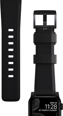 Nomad Rugged Strap gumový řemínek pro Apple Watch 42 / 44 / 45 / 49mm černý