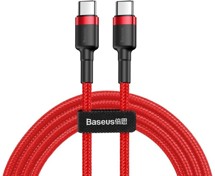 Baseus Cafule Series USB-C / USB-C 60W 1m opletený červený kabel
