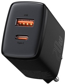 Baseus Compact 20W PD / QC nabíječka černá