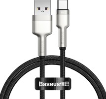 Baseus Cafule Series USB-A / USB-C 66W 1m opletený černý kabel