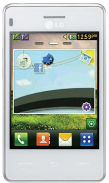 LG T375 Dual-SIM White