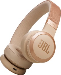 JBL Live 670NC bezdrátová náhlavní sluchátka s potlačením hluku béžová