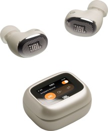 JBL Live Buds 4 bezdrátová sluchátka s dotykovým displejem a potlačením hluku béžová