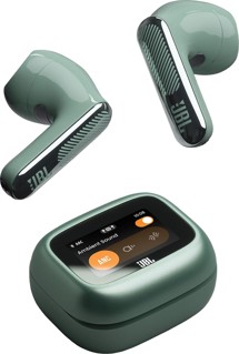 JBL Live Flex 4 bezdrátová sluchátka s dotykovým displejem a potlačením hluku zelená