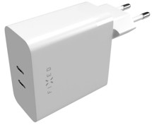 FIXED 2xUSB-C 65W PD nabíječka bílá