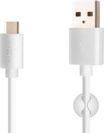 FIXED USB-A / USB-C 2m bílý kabel
