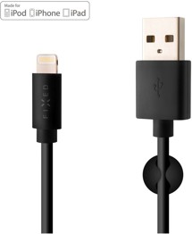 FIXED USB-A / Lightning 1m černý kabel
