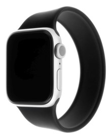 FIXED Silicone Strap elastický silikonový řemínek pro Apple Watch 38 / 40 / 41mm černý XS