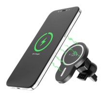 FIXED MagClick 15W držák s bezdrátovým nabíjením a podporou MagSafe černý