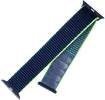 FIXED Nylon Strap nylonový řemínek pro Apple Watch 38 / 40 / 41mm neonově modrý