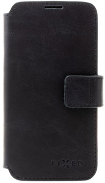 FIXED ProFit kožené flipové pouzdro pro Apple iPhone 12 / 12 Pro černé