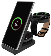 FIXED Powerstation 20W 3v1 pro Samsung bezdrátová nabíječka černá