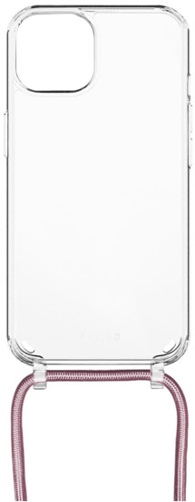 FIXED Pure Neck zadní kryt se šňůrkou na krk pro Apple iPhone 14 růžový