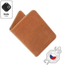 FIXED Smile Wallet XL kožená peněženka se smart trackerem FIXED Smile PRO hnědá