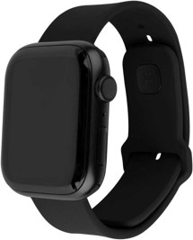 FIXED Silicone Sporty Strap Set silikonových řemínků pro Apple Watch 42 / 44 / 45mm černý