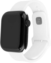 FIXED Silicone Sporty Strap Set silikonových řemínků pro Apple Watch 42 / 44 / 45mm bílý