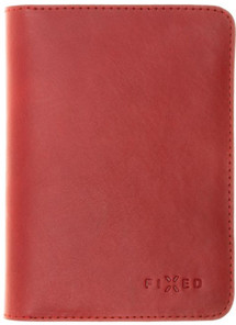 FIXED Passport kožená peněženka pro cestovní pas červená