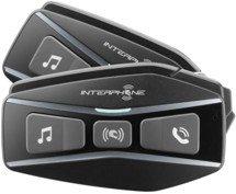 CellularLine Interphone U-COM16 Bluetooth headset pro uzavřené a otevřené přilby Twin Pack