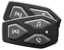 CellularLine Interphone U-COM3 Bluetooth headset pro uzavřené a otevřené přilby Twin Pack