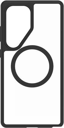 Samsung React zadní kryt se zabudovanými magnety pro Samsung Galaxy S25 Ultra čirý / černý