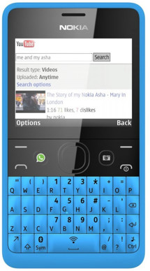 Nokia Asha 210 Dual-SIM Cyan