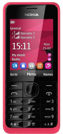 Nokia 301 Dual-SIM Fuchsia