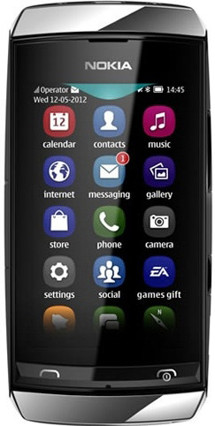 Nokia Asha 306 Silver White