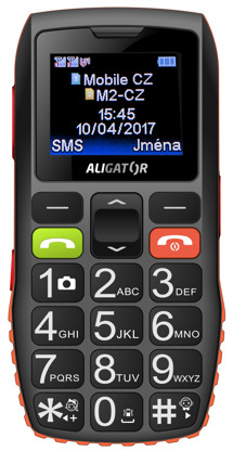 Aligator A440 Senior Black / Orange + nabíjecí stojánek