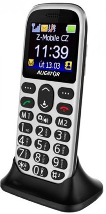 Aligator A510 Senior White + nabíjecí stojánek