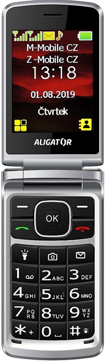 Aligator V710 Senior Black + nabíjecí stojánek