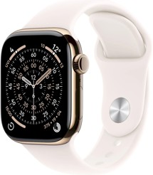 Apple Watch Series 11 42mm Cellular Gold Titanium + Light Blush Sport Band S/M