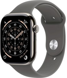 Apple Watch Series 11 46mm Cellular Natural Titanium + Stone Grey Sport Band S/M