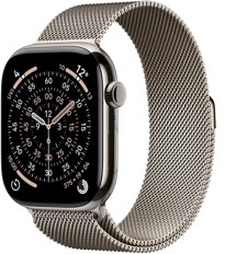 Apple Watch Series 11 46mm Cellular Natural Titanium + Natural Milanese Loop S/M
