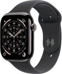 Apple Watch Series 11 46mm Cellular Slate Titanium + Black Sport Band M/L