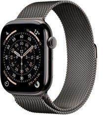 Apple Watch Series 11 46mm Cellular Slate Titanium + Slate Milanese Loop M/L