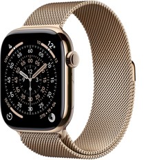 Apple Watch Series 11 46mm Cellular Gold Titanium + Gold Milanese Loop M/L